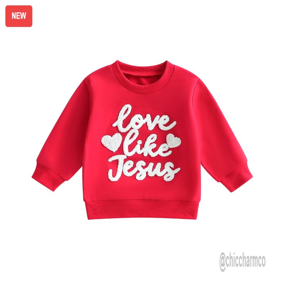 Toddler Valentine's Long Sleeve Tee 95% Cotton Unisex 6m-5t